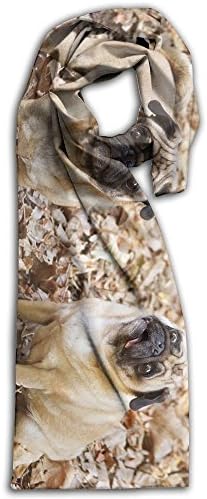 100% Polyester Shawl Cute Pug2 Feminine Ladies Shawl