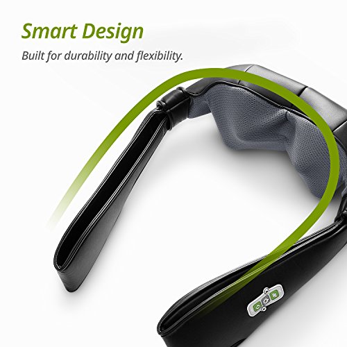 Mynt Shiatsu Massager for Neck, Back, Shoulders and Legs. with Warmth, FDA Approved, Deep Kneading Massage, and a Lightweight Flexible Design – for Home, Office, Car and More - Thumbnail 3