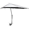 G4Free UPF 50+ Adjustable Chair Umbrella XL with Universal Clamp UV Protection Sun Shade Umbrella for Beach Chair, Stroller, Wheelchair, Golf Cart, Bleacher, Patio