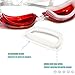Swim Goggles with Nose Clip + Ear Plugs + Case, Clear No Leaking Anti Fog UV Protection Triathlon Swimming Glasses for Adult Men Women Youth Kids Child, Purple