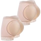 FUTATA Butt Lifter Panties Padded Underwear for Women Hip Enhancer Pads Shorts Lace Boyshorts Shapewear