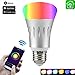 Wi-Fi Smart Light Bulb, Dimmable Multicolored LED Bulbs, 60W Equivalent(7W), Compatible with Amazon Alexa and Google Home, No Hub Required …