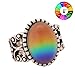 Mojo Vintage Retro Color Change Mood Ring Oval Emotion Feeling Changeable Ring Temperature Control ring for Women MJ-RS003 (9)