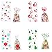 Hifunwu 120 Pack Christmas Cellophane Bags Christmas Treat Bags with Twist Ties for Cookie Candy Christmas Party Supplies