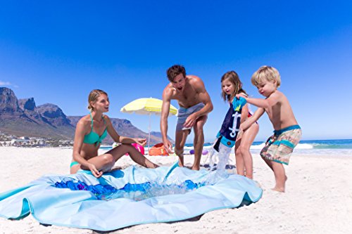 EverEarth E Lite Waterproof Beach Blanket & Kiddie Pool, Blue