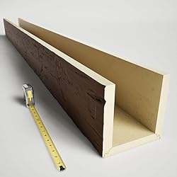 6"W x 10"H x 12'L 3-Sided (U-Beam) Hand Hewn