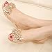 MayBest Women Summer Bling Bowtie Peep Toe Jelly Sandal Flat Shoes