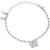 Alex and Ani Butterfly Ball Chain Bracelet