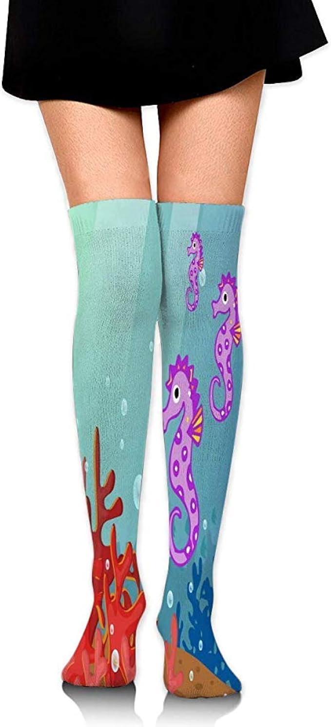 Wa-shop Medias elásticas Medias de fútbol de arrecife de coral y