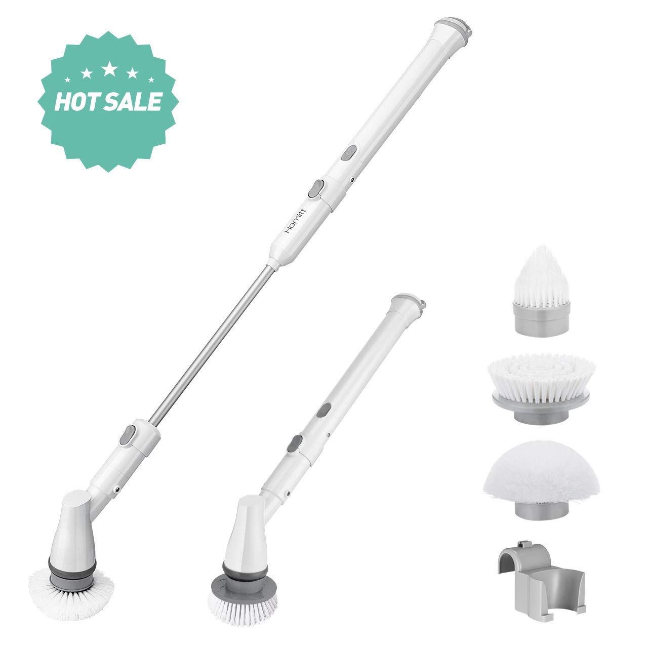 Homitt Electric Floor Scrubber Cordless Power Spin Shower