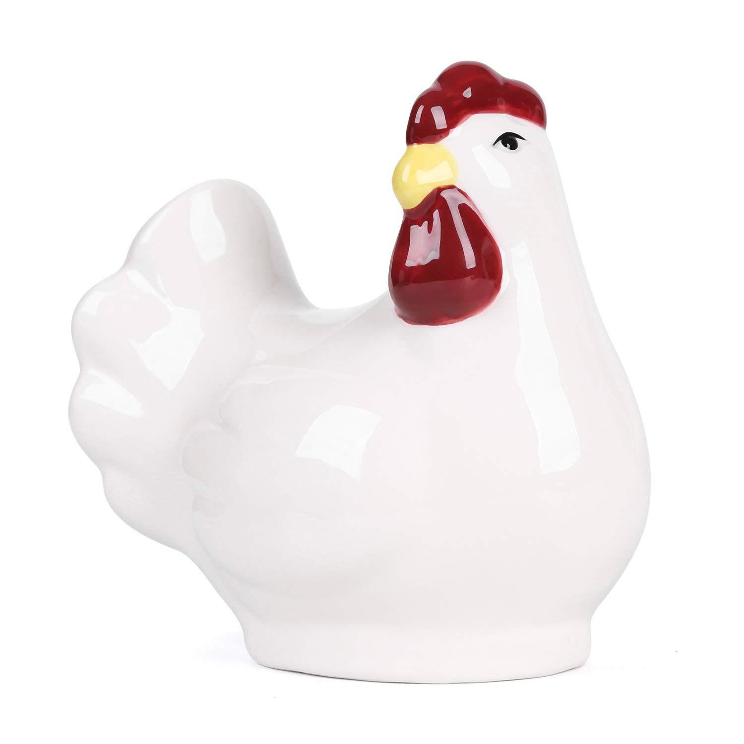Ceramic Kitchen Scrubby Sponge Holder, White Chicken Collection, Adorable Home & Kitchen Décor