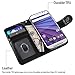 Style4U Motorola Moto G (3rd Gen) Case, Moto G3 Case, Premium PU Leather Stand Wallet Case with ID Credit Card/Cash Slots for Motorola Moto G (3rd Generation) / Moto G3 + 1 Stylus [Black]