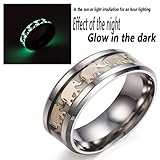 Vintage Retro Elephant Biker Band Rings Stainless Steel Glow in The Dark Fashion Charm jewelry SUNSCSC (13)