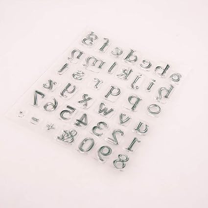 Amazon Com Exceart 2pcs Clear Stamps Letters And Number Design Reusable Scrapbook Stamps For Scrapbooking Diary Photo Album Card Diy Craft Decoration Arts Crafts Sewing