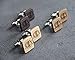 Monogram Initial Cufflinks Personalized Custom Name Mens Jewelry Shirt Cuff links Gift for Boss Coworker Fathers Day Gift Idea Engraved Wooden - By Enjoy The Wood - Wooden cufflinks