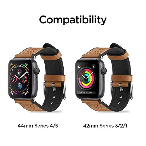 Spigen Retro Fit Compatible con Apple Watch Band para 44mm / 42mm Series 5/4/3/2/1 - Marrón - Imagen 8