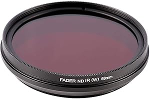 Runshuangyu 58mm 6 in 1 Infrared IR Pass X-Ray Lens Filter, Adjustable 530nm to 750nm Screw-in Filter for Canon Nikon Sony Pa