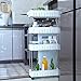 Aogist 4-Tier Slim Storage Cart Mobile Shelving Unit Slide Out Storage Tower for Kitchen Bathroom Laundry Room Narrow Places(White)