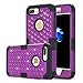 iPhone 7 Plus Case, GreenElec [Diamond Studded Bling Rhinestone] Hybrid Heavy Duty Dual Layer Armor Defender Protective Rubber Case With Fit Perfect Shock Absorbing Scratch Proof for iPhone 7 Plus