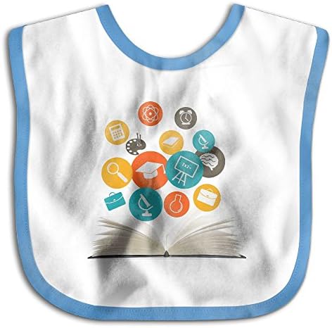 Research Book Bibs Saliva Towel Cute Toddler Healthy Towel RoyalBlue