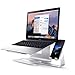 2 in 1 Laptop and Phone Stand - Bestand Aluminum Cooling Computer Stand: [Update Version] Stand, Holder for Apple MacBook Air, MacBook Pro, All Notebooks, iPhone Series, Silver (Patented)