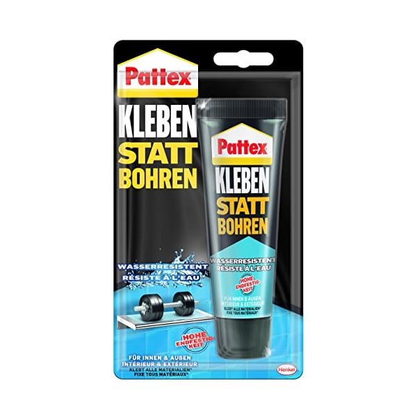 Pattex Montagekleber Kleben statt Bohren Wasserresistent, Kraftkleber für innen & außen, universell einsetzbarer…