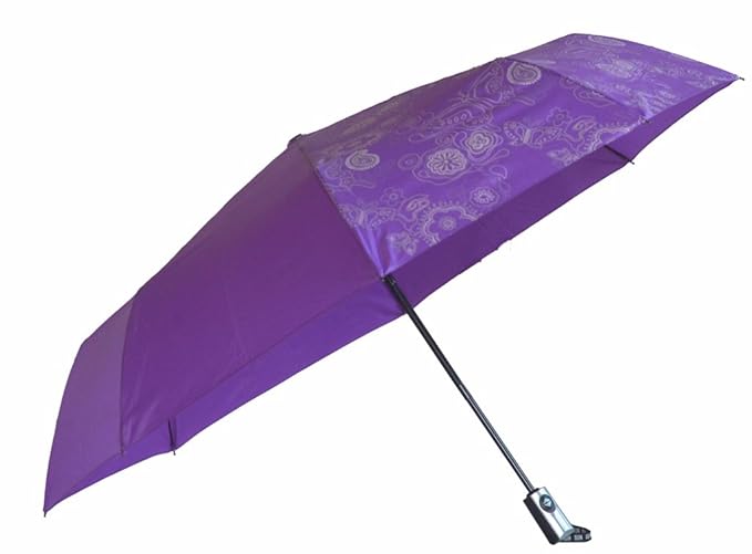 Sophia Purple Auto Open Auto Close 3 Fold Umbrella