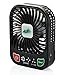 Welltop® 3'' Mini Pocket Fan 3-INCH Electric Personal Fans 3 Speeds Portable Mini USB Rechargeable Summer Fan Partable Table Fan with Built-in battery F168 (Black)