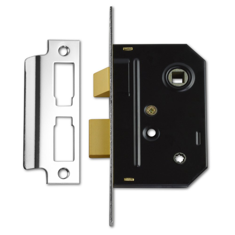 Union Locks 2294 Mortice Bathroom Lock 63mm - Chrome Finish (Visi Pack)