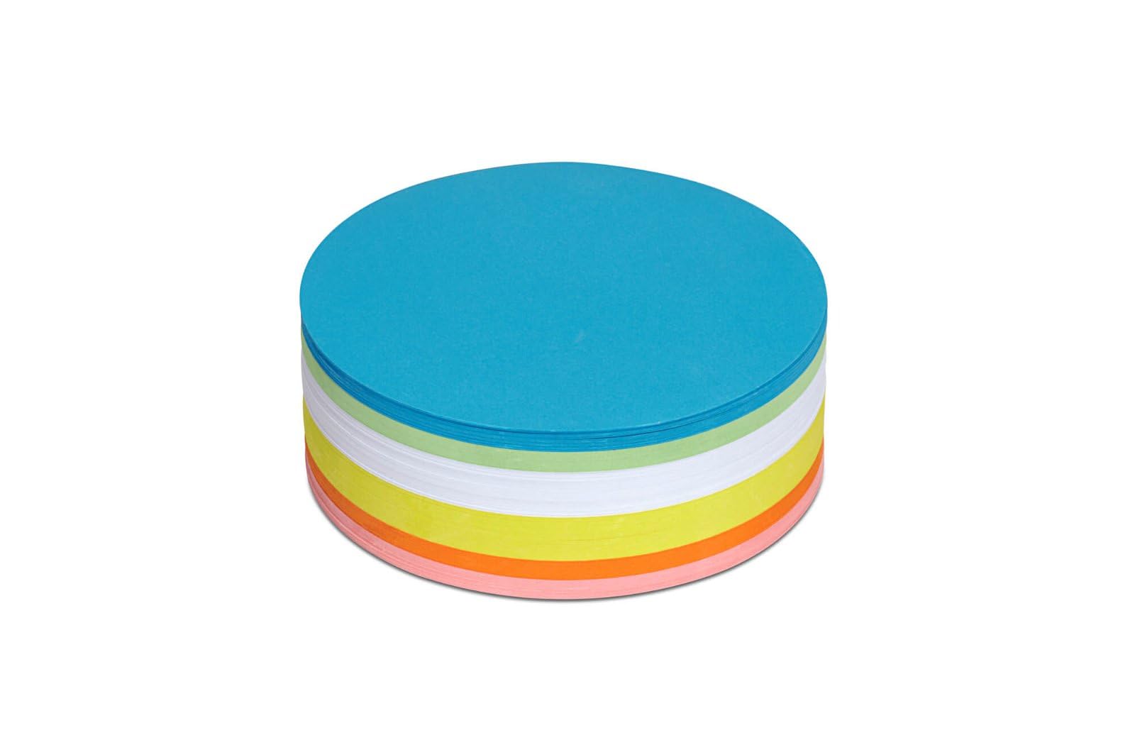 Maul Moderation Cards Circle, 135 mm, 150 g/m² Paper, Usable On Both Sides, Assorted Colours, 250 Pieces