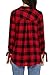 Astylish Women Casual Plaid V Neck 3 4 Long Sleeve Blouses and Tops Shirts Red XX-Large