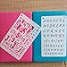 ONEST 12 Pack Letter and Number Stencils Alphabet Stencil Journal/Notebook/Diary/Scrapbook DIY Drawing Template Stencil, 4x7 Inch