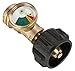 E-BAYKER Propane Tank Gauge/Leak Detector Universal for QCC1/Type1 Propane Tank Cylinders Gas Pressure Meter-100% Solid Brass Heavy-Duty