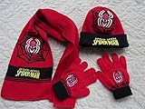 3pcs/set Kids Spiderman Autumn / Winter Hat+scarf+gloves Set Kids Chrismas Gift