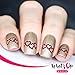 Whats Up Nails - Heart Chain Nail Stencils Stickers Vinyls for Nail Art Design (2 Sheets, 40 Stencils Total)