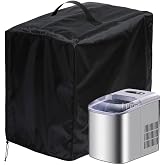 COOSOO Ice Maker Cover Compatible with GE Profile Opal 2.0, Waterproof, Black, Cotton, Drawstring Closure, 18" x 14" x 16"