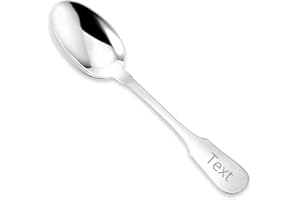 UNICORNJ Sterling Silver Baby Spoon Fiddle Pattern Personalized Engravable | Complete with Gift Box | Keepsake Gift for Baby | Made in Italy