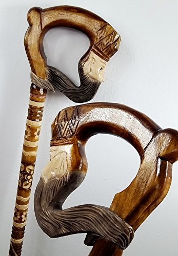 33 inch KING Cane Walking Stick Wooden Handmade Men's Accessories