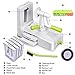 7-Blade Spiralizer Vegetable Slicer, Vegetable Spiralizer Chopper Plus Free Brash&Container &Lid with 7/420-grade Blade, Powerful Anti-Slip Sucker Spiral Slicer for Zucchini Noodles&Veggie Pasta Maker