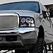 Led Dual Halo Glossy Black Projector Head Lights Made For And Compatible With F-250 1999-2004