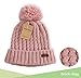 Brook + Bay Pom Pom Beanie Winter Hat for Women - Faux Fur Pompom Warm, Thick & Chunky Soft Cable Knit Hats - Cute & Trendy Cold Weather Knitted Caps - Stylish & Trendy Snow & Ski Beanies for Ladies