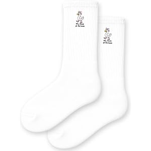 VTGSSZI Cute Goose & Dachshund Embroidered Crew Socks for Women