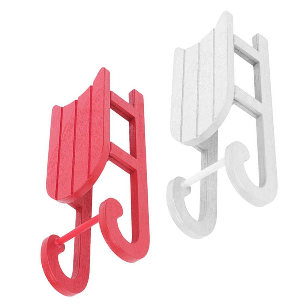 Toddmomy 2Pcs Christmas Sled Ornament Wooden Sleigh Ornament Miniature Wooden Sleighs Vintage Holiday Desktop Sled Mini Craft Decor