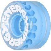 Riedell Radar Energy 57 Roller Skate Wheels, Clear Blue - 31mm x 57mm | 4-Pack, 78A Hardness, 31mm x 57mm Quad Skate Wheels, Smooth on Rough Surfaces &amp; Small Debris