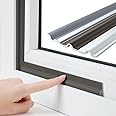 118 Inch Window Draft Stopper Foam Seal Strip Self Adhesive, Window Insulation and Door Side Weather Stripping Soundproof, Door Bottom Sweep Noise Gap Blocker (Brown)