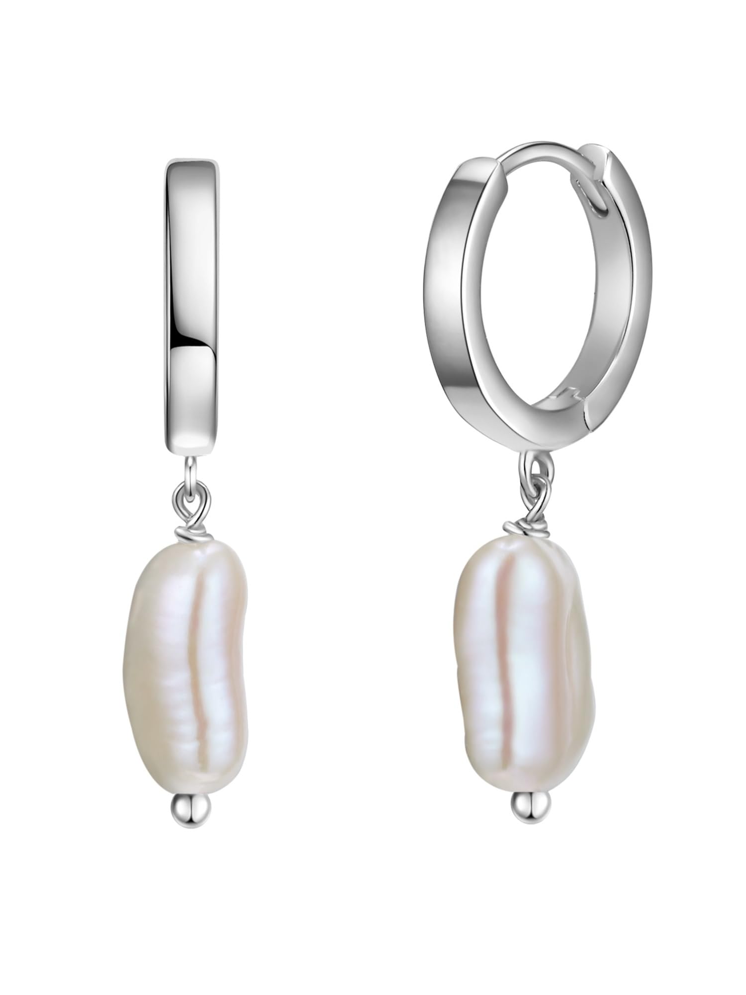 Glanzstücke München Female 925/- Sterling Silver Pearl Hoop earring