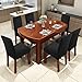 Fuloon 6 Pack Super Fit Stretch Removable Washable Short Dining Chair Protector Cover Seat Slipcover for Hotel, Dining Room, Ceremony, Banquet Wedding Party