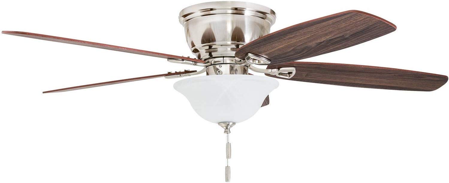 Patriot Lighting 52' Tropical Palm Indoor/Outdoor LED Ceiling Fan – Bronze With Swirled Marble Bowl Light