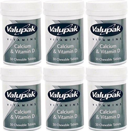 Valupak Calcium And Vitamin D 30 Chewable Tablets x 6 Packs
