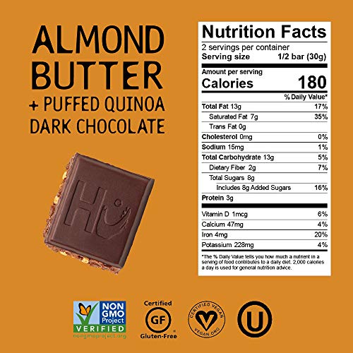 Hu Chocolate Bars 8 Pack Almond Butter Puffed Quinoa Chocolate